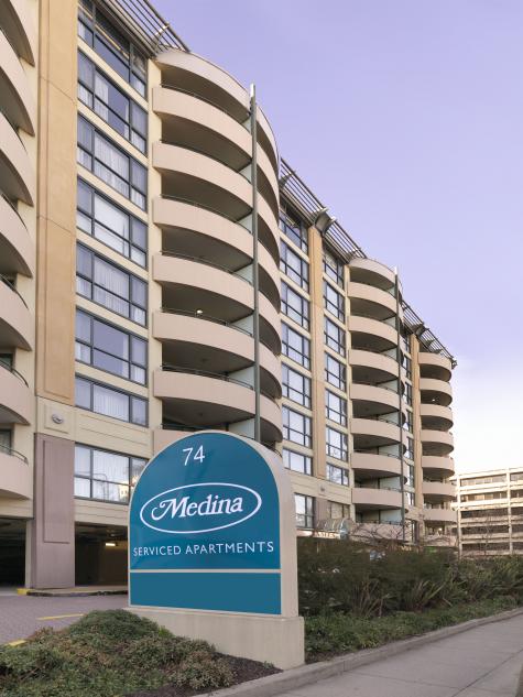 Front of building - Medina Serviced Apartments Canberra, James Court