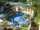 Balcony view of pool
 - Le Lavandou Holiday Apartments