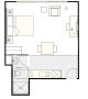 Typical Studio Floor Plan
 - The Sebel South Brisbane