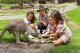 Zookeeper and children with kangaroo - Astra Lumina Night Walk at Currumbin Wildlife Sanctuary Currumbin Wildlife Sanctuary